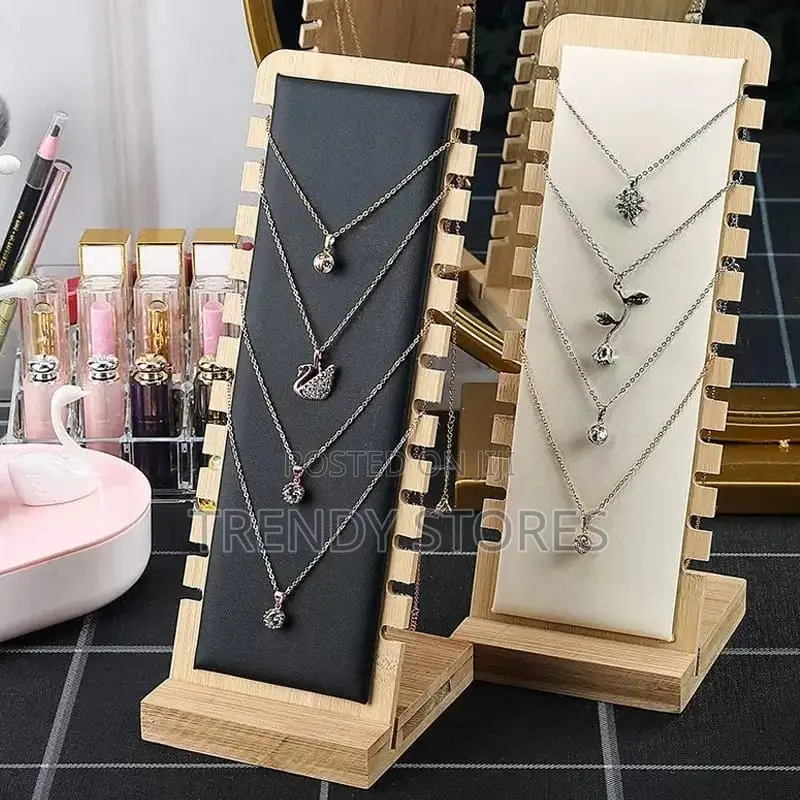 Creative Bamboo Wooden Frame Jewelry Stand