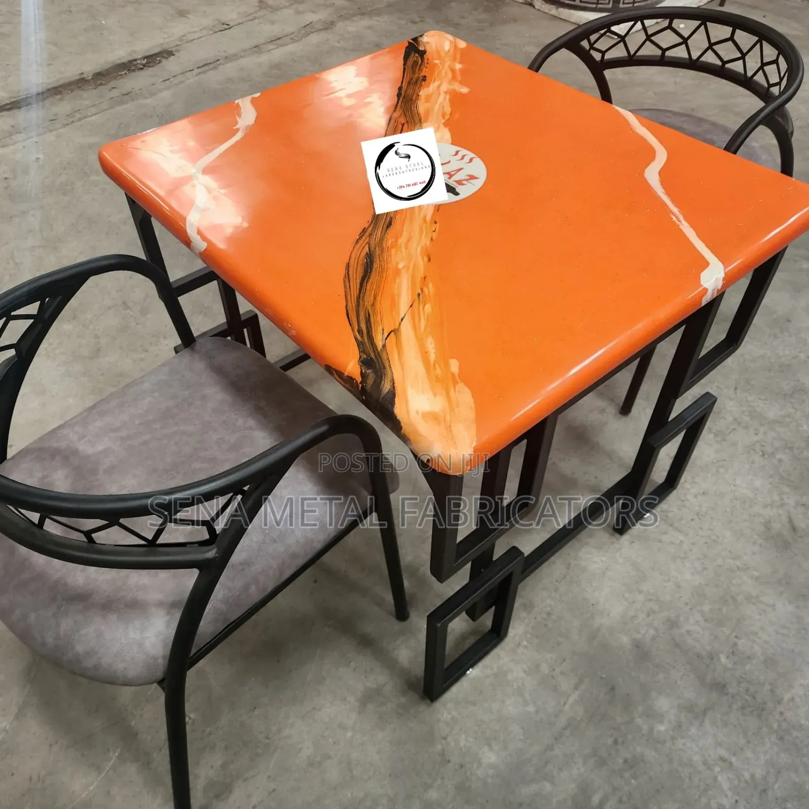 Restaurant Chairs With Powder-coating Finish.
