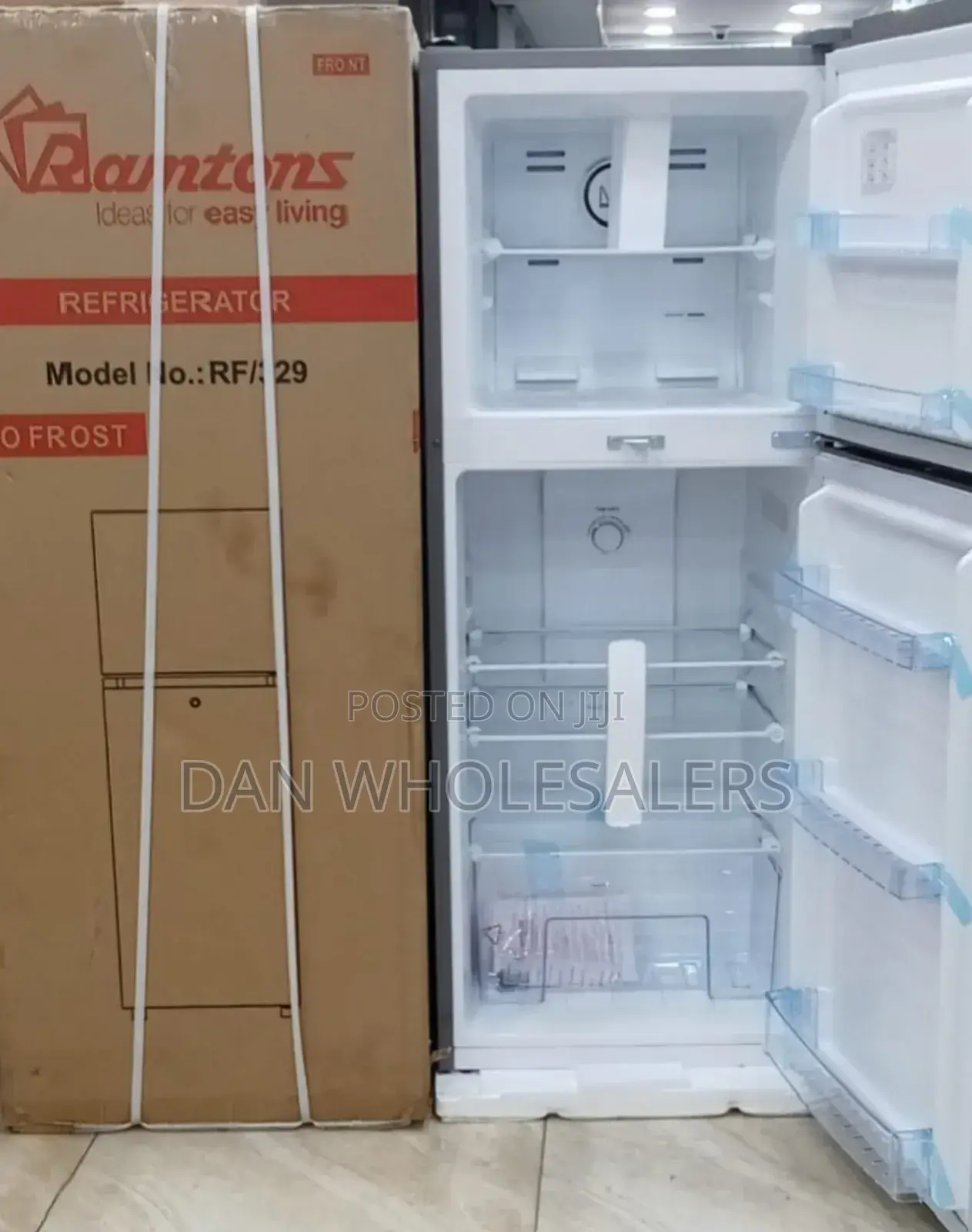 Ramtons 188L Double Door No Frost Fridge, Silver- Rf/329