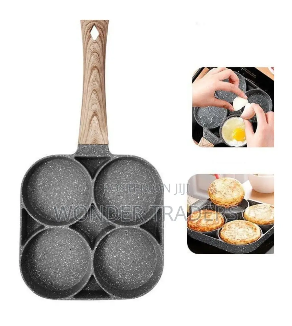 Heavy Granite Non-Stick 4 Slot Pan Cake/ Egg Pan