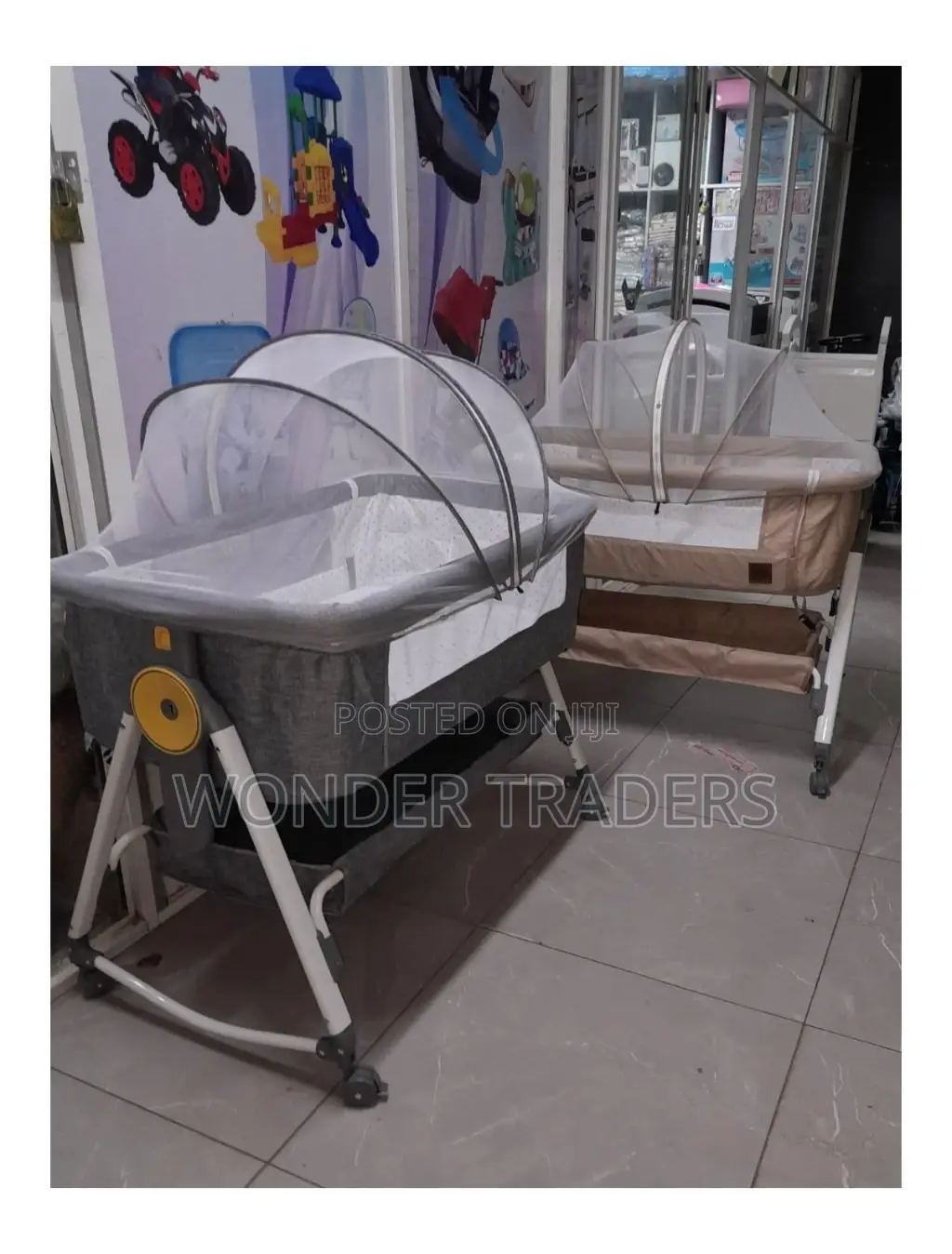 Trendy Foldable Rocking Baby Bassinet, Crib, Cot With Wheels