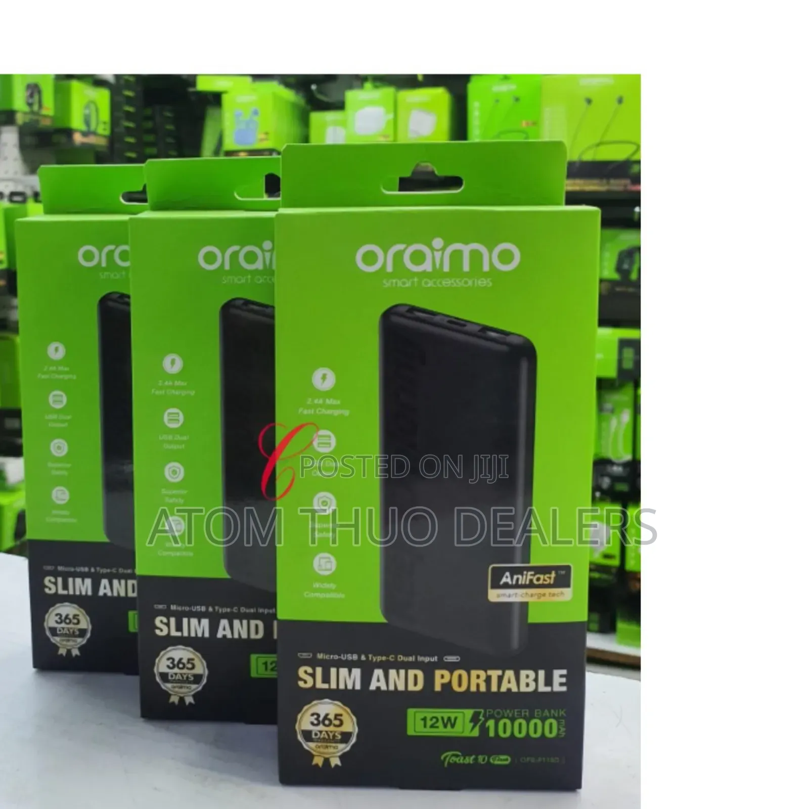 Oraimo Toast 10 Flash P118D 10,000mah Power Bank