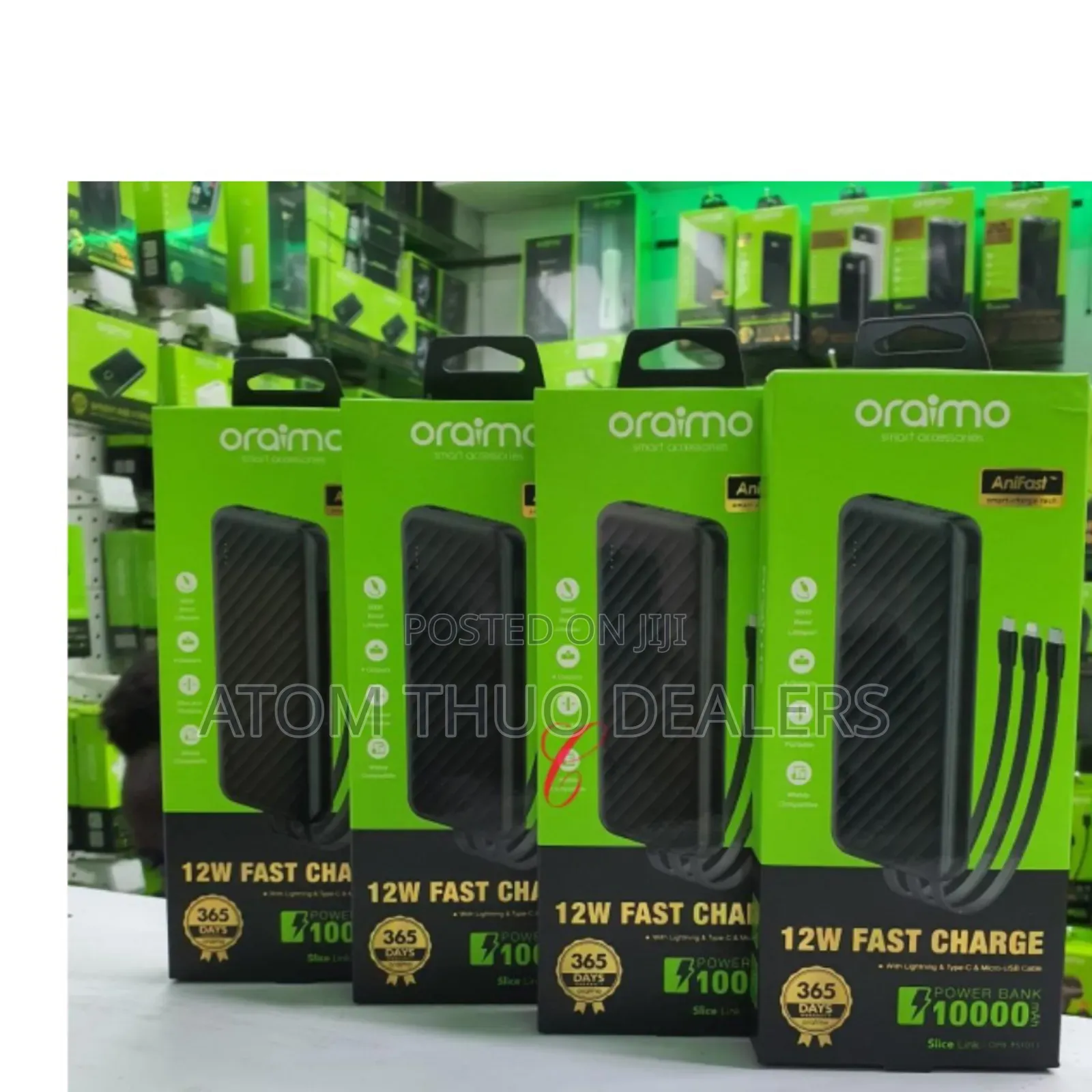 Oraimo Slice Link OPB-P5101 10,000MAH Power Bank With Built