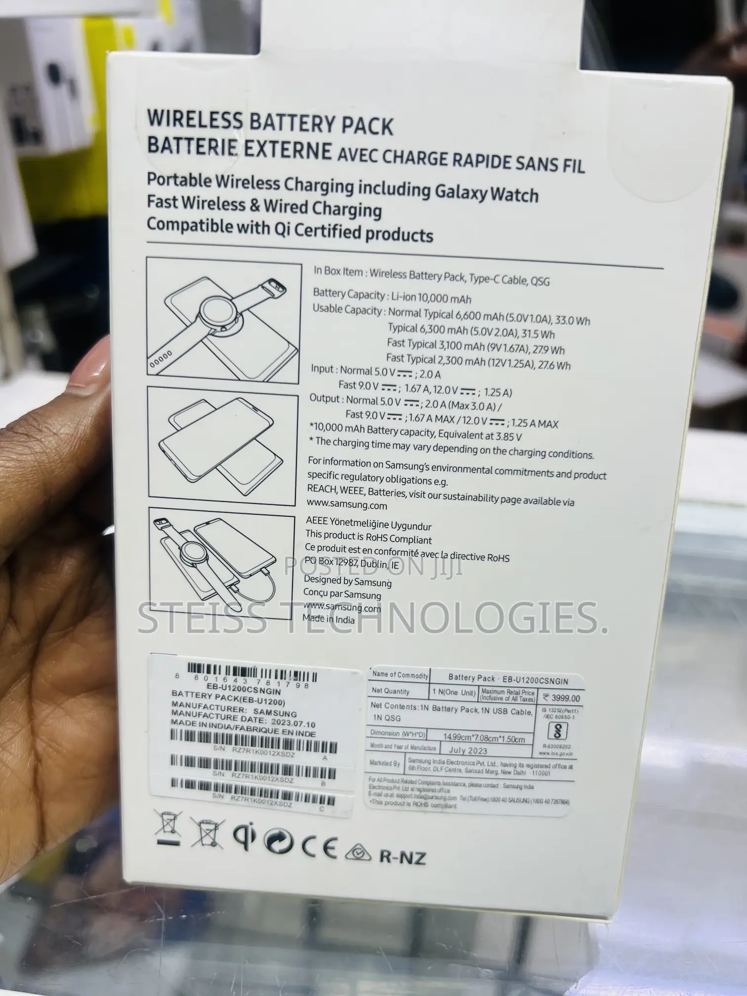 10000mah Wireless Samsung Powerbank.