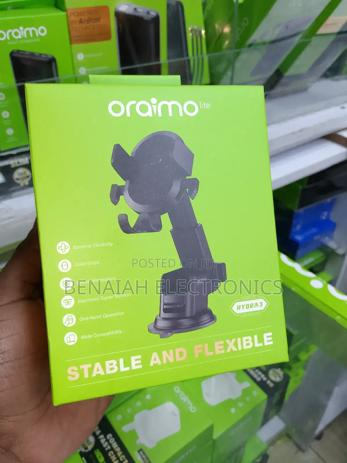Improved Car Phone Holder Oraimo.Wide Compatibility