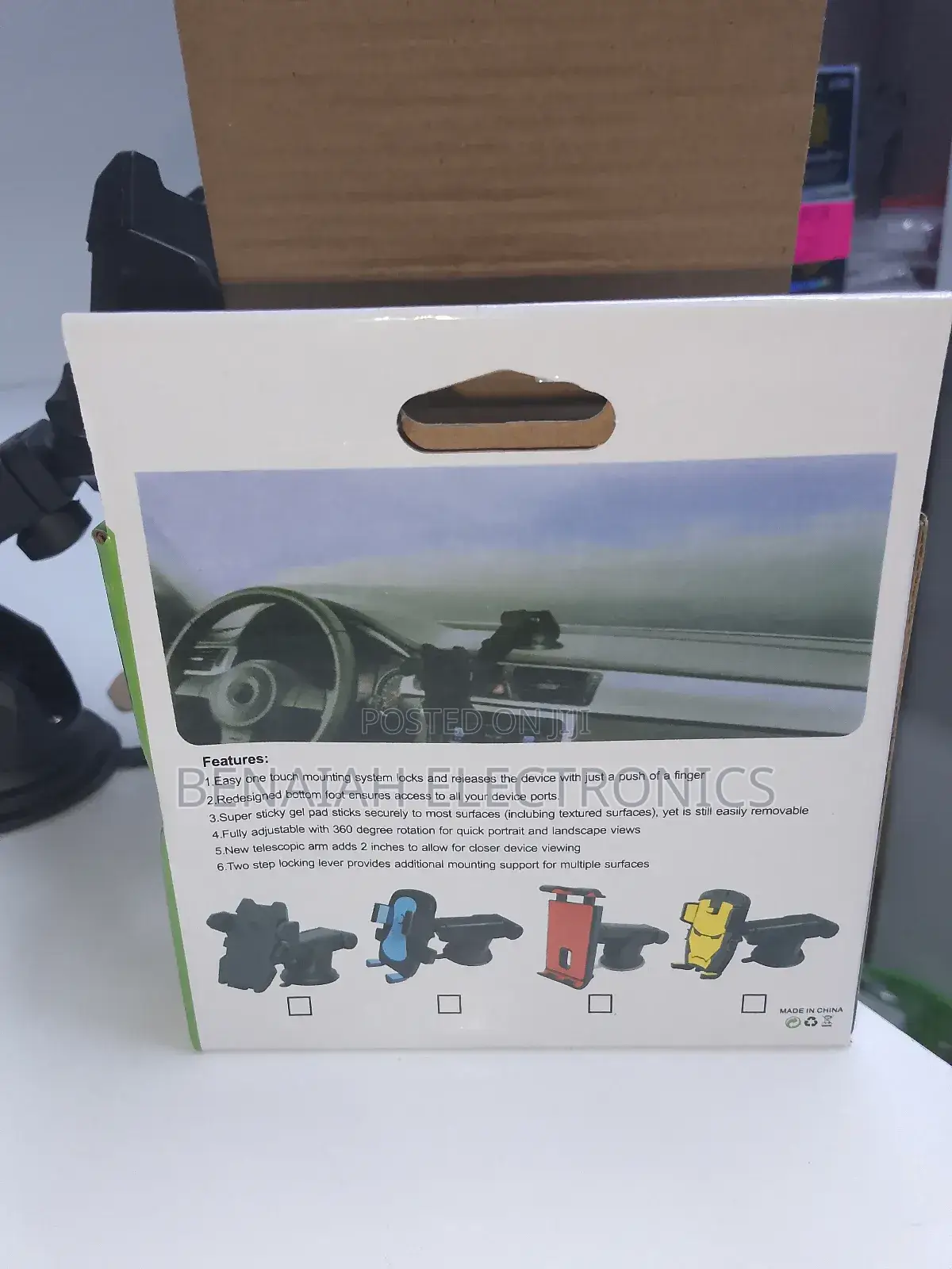 Stable Car Phone Holder With Flexible Long Neck