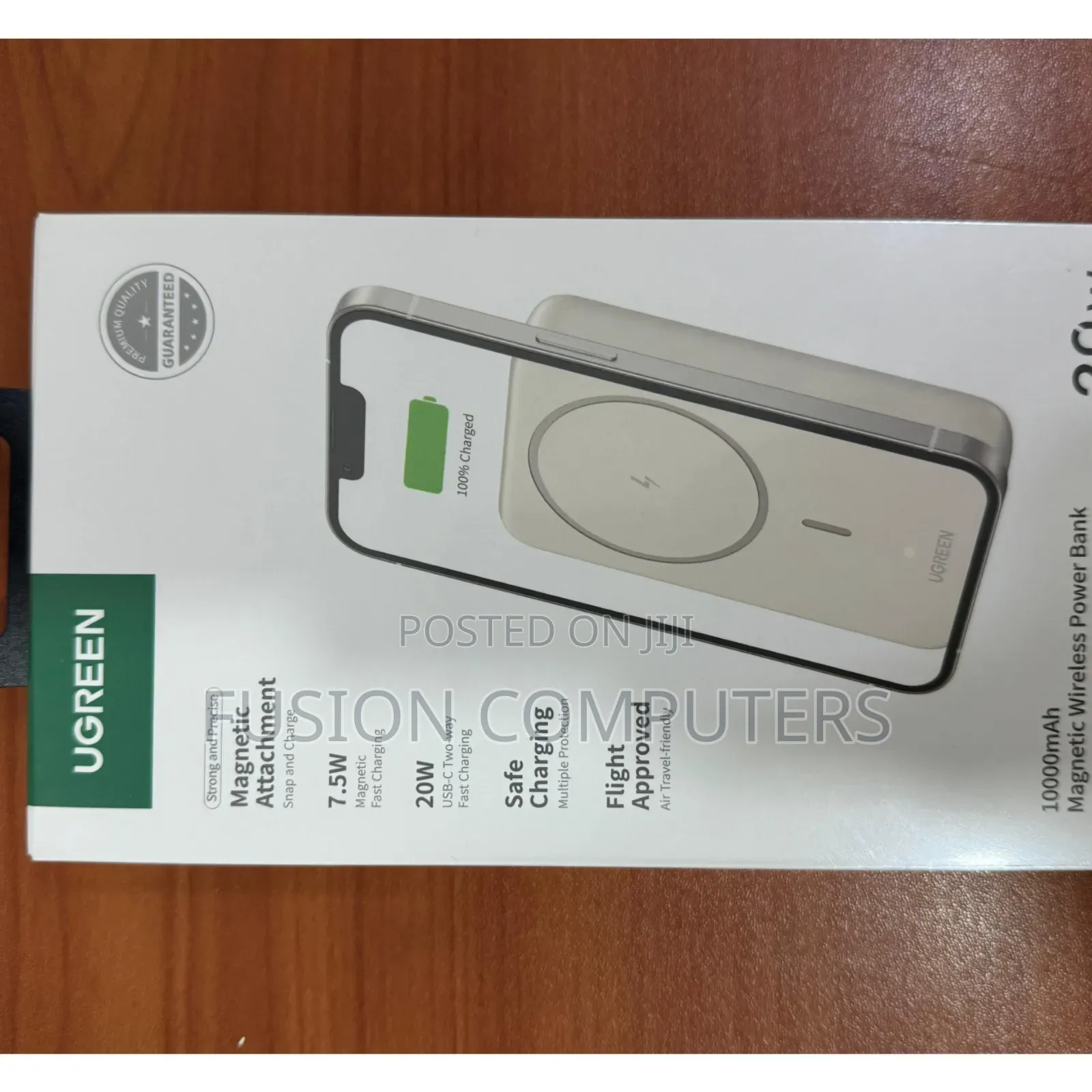 Ugreen 10000mah Magnetic Wireless Power Bank Beige – Pb561
