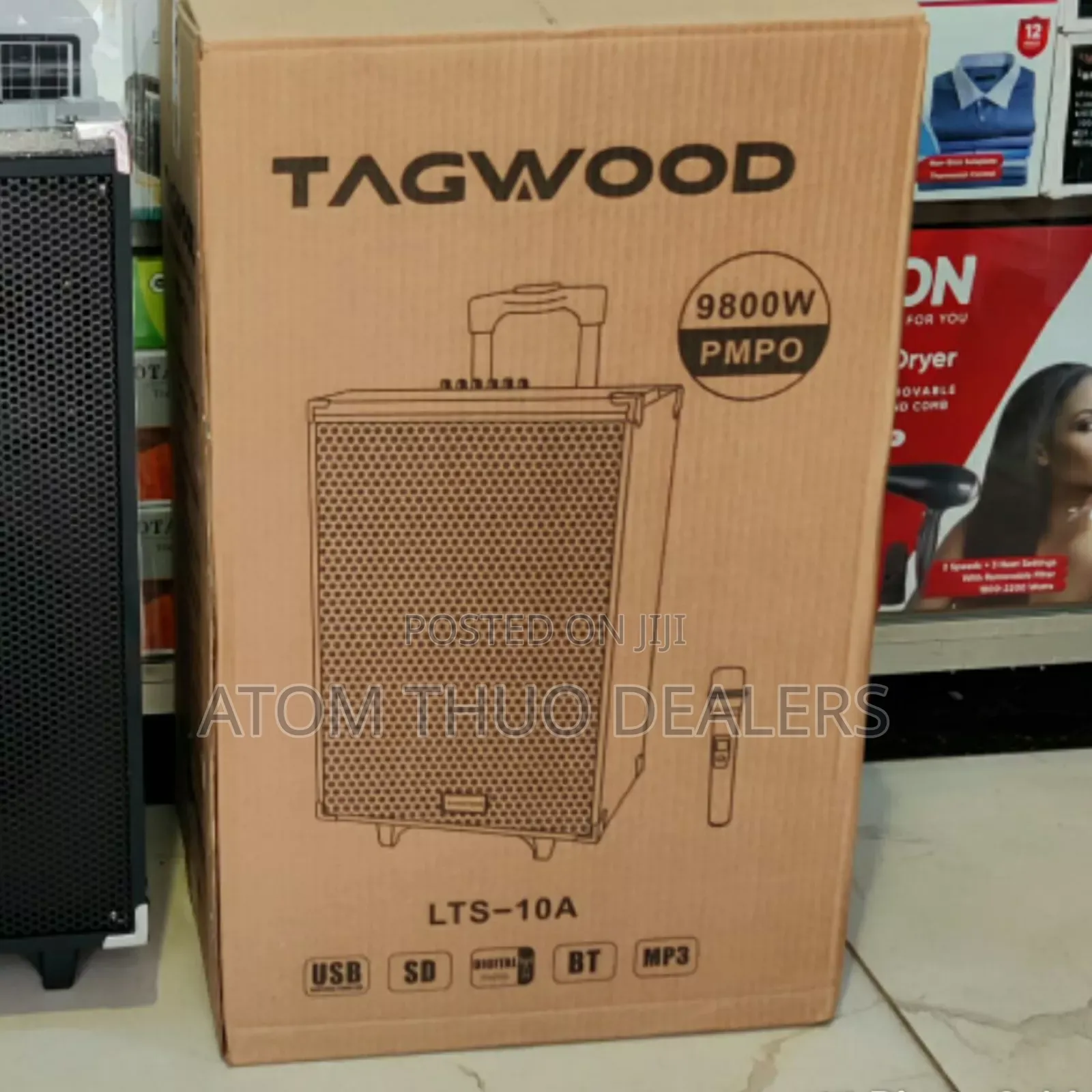 Black Tagwood 10inches Trolley Speaker LTS-10A