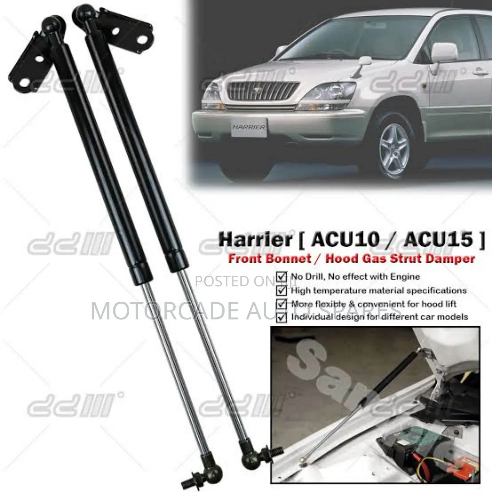 Toyota Harrier 240 Bonnet Shocks