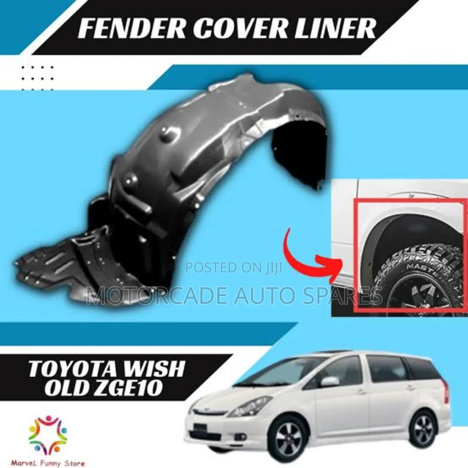 Toyota Wish 2010-2015 Stone Guards/Inner Fender
