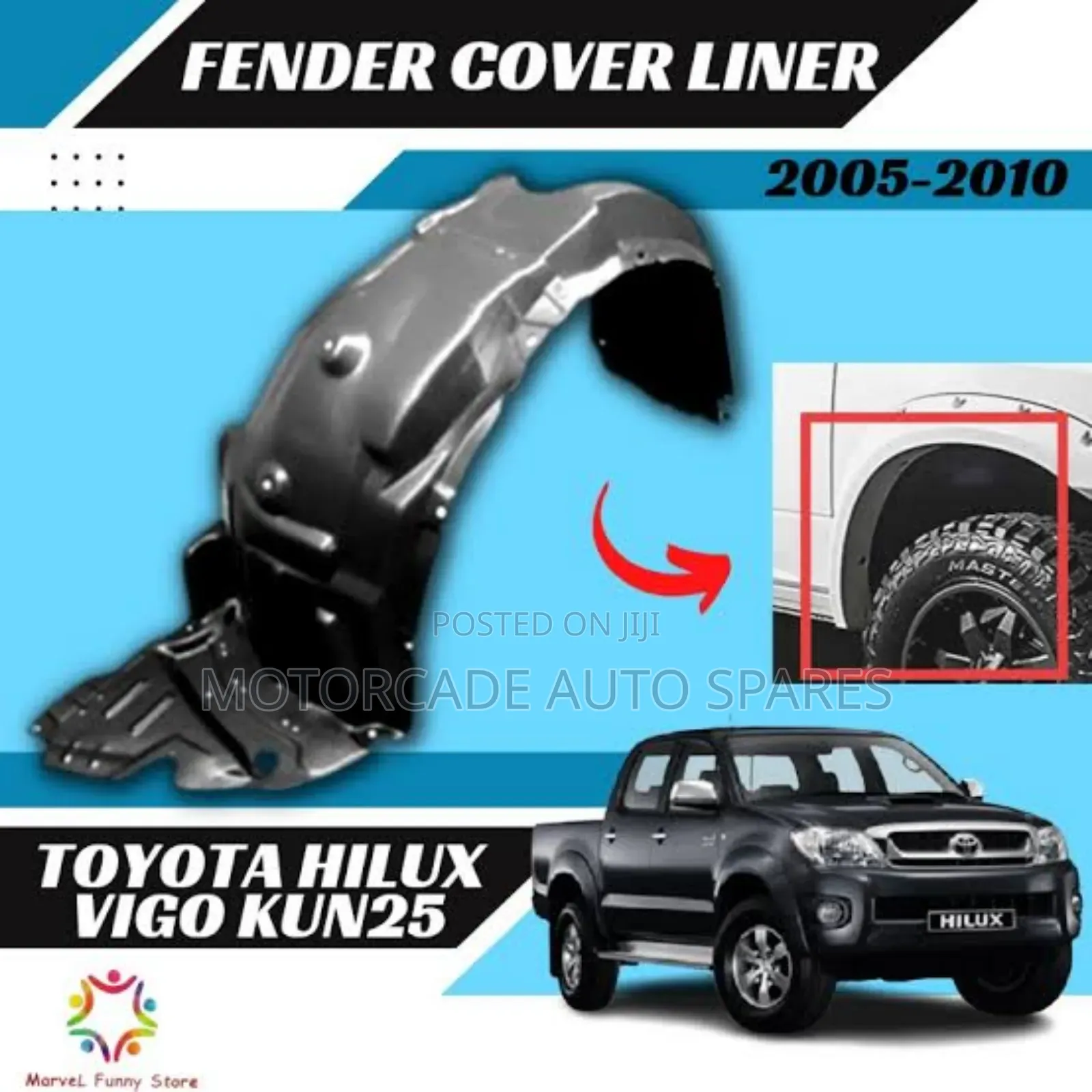 Toyota Hilux Vigo Stone Guards/Inner Fender