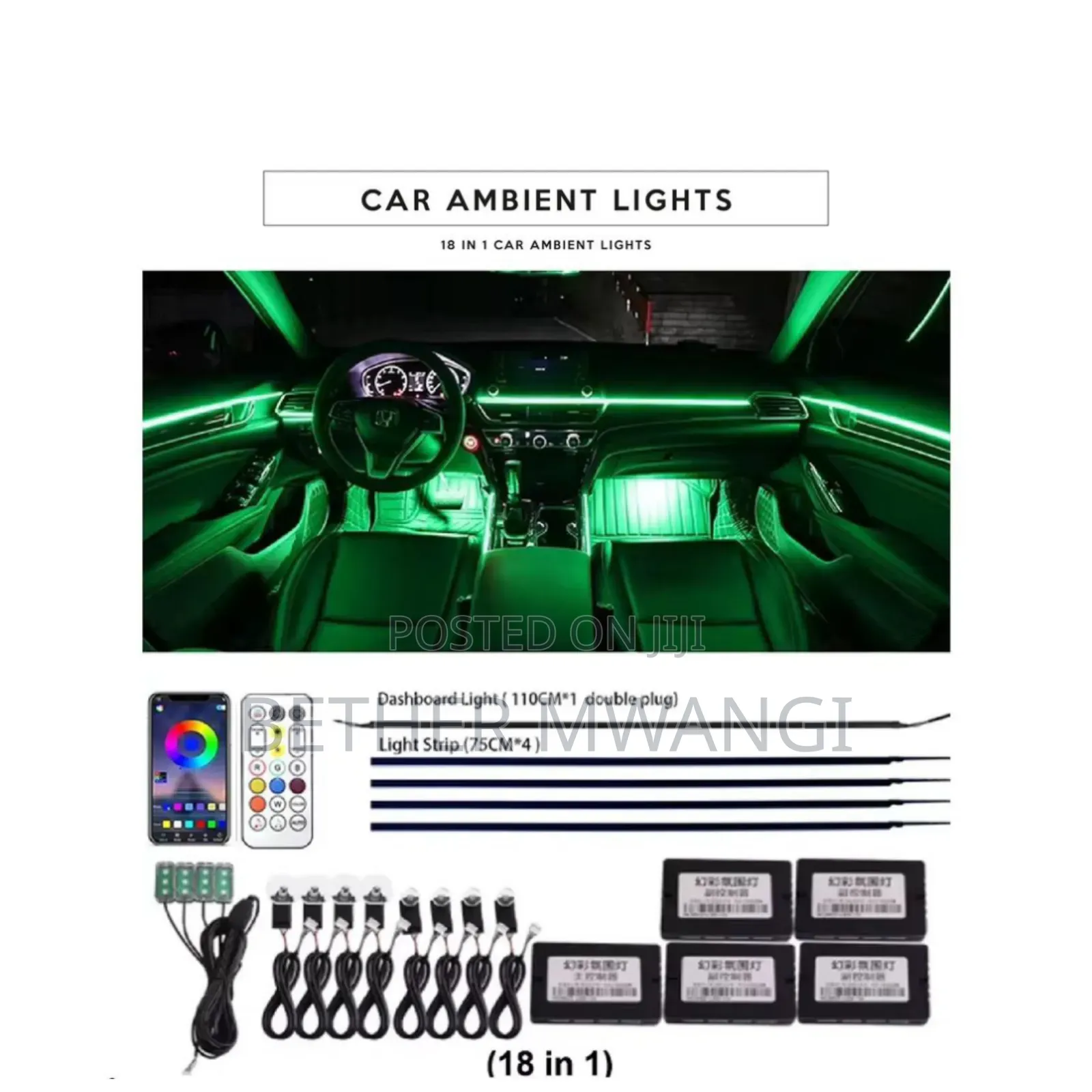 18 in 1 Car Ambient Lights in Kenya
