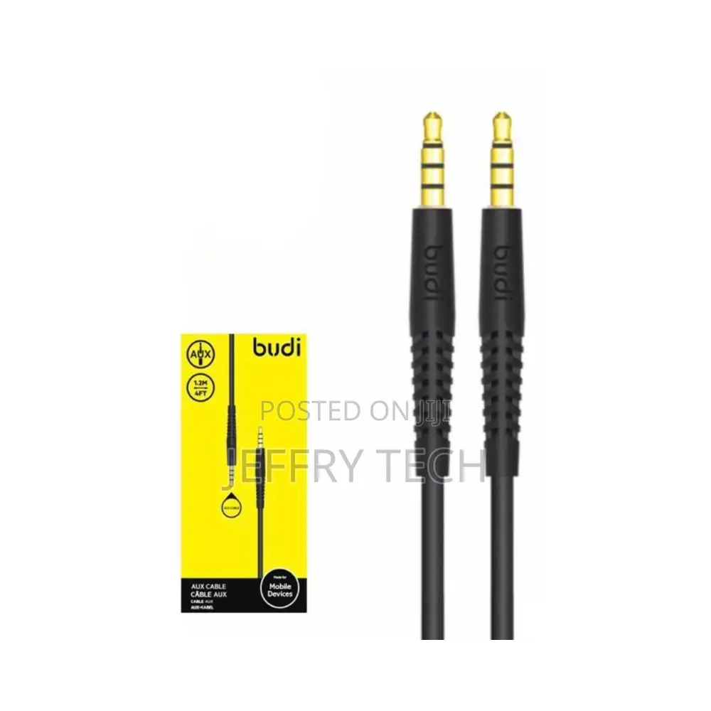 Budi DC150AUX12B Metal Aux Cable 3.5mm Cable