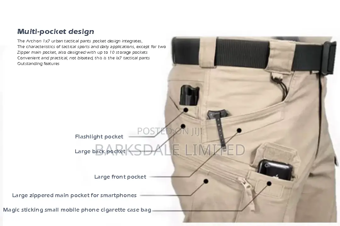 Tactical Combat Hiking Cargo Pants Waterproof Trouser