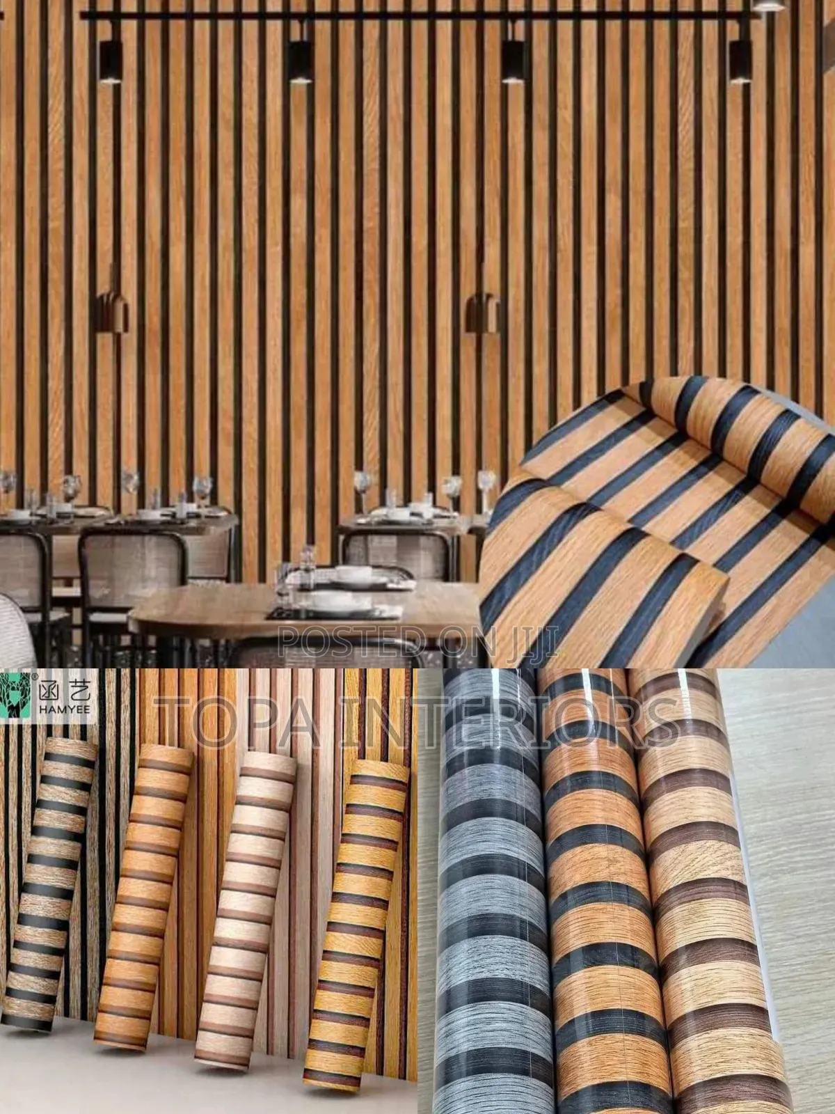 Elegant Wooden Look Wallpapers Striped Wallpapers