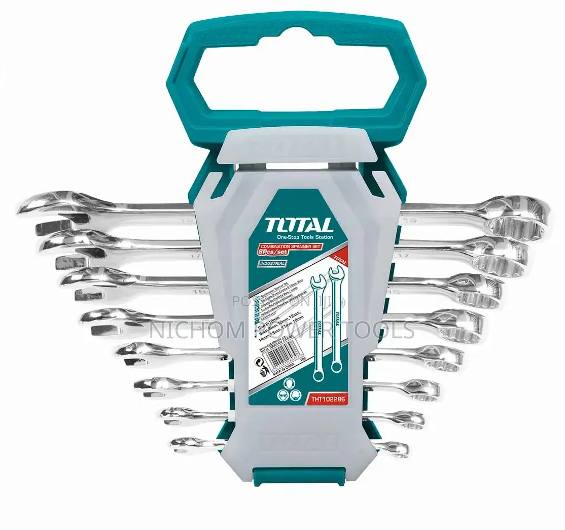 Total THT102286 8pcs Combination Spanner Set Size:6-19mm