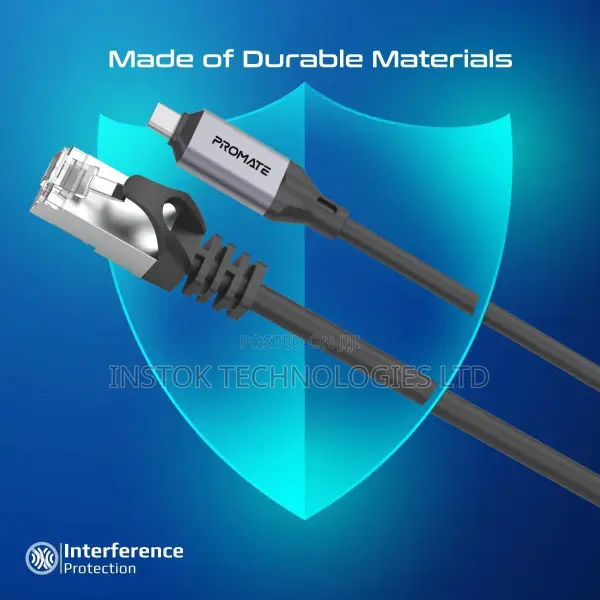 Promate Clink-Rj45 High-Speed USB-C Gigabit Ethernet Cable