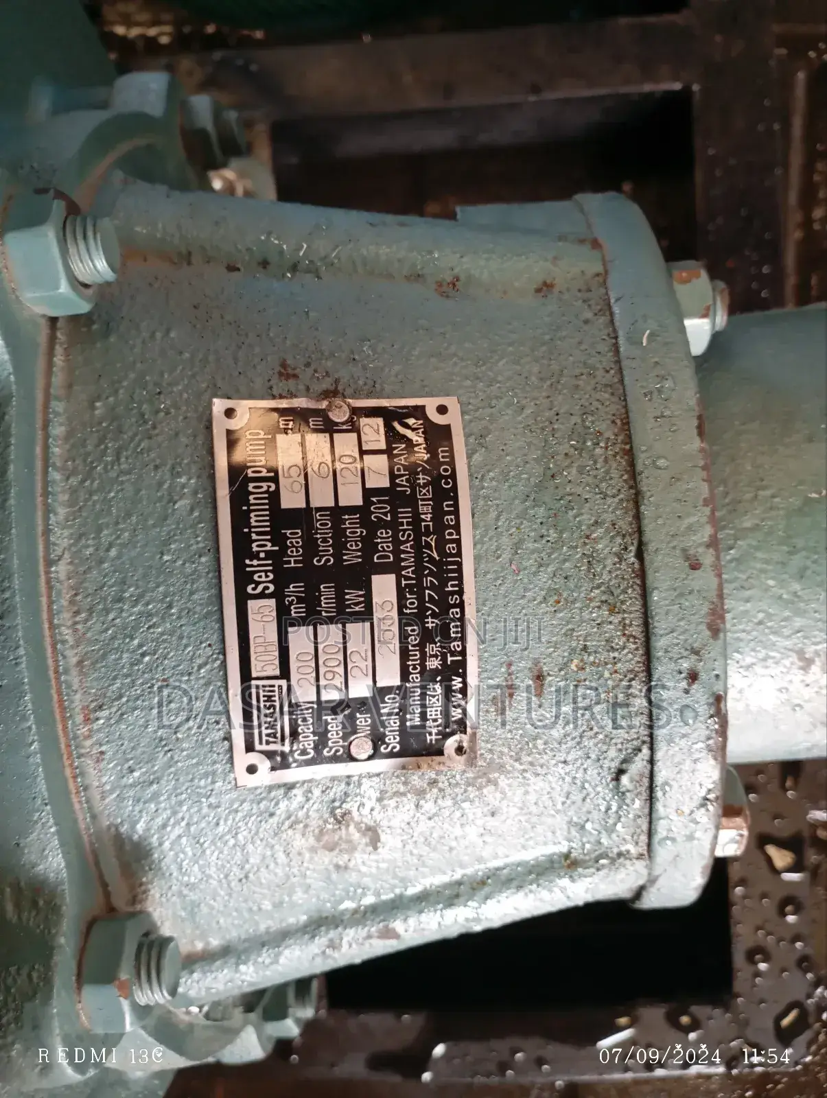 Water Pump JD 35hp, 6" Pump 65m Hd
