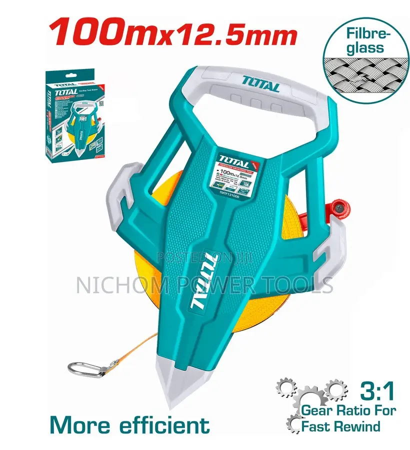 Total TMTF131006 Fibreglass Measuring Tape