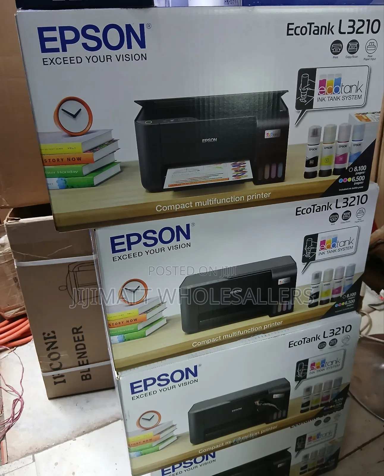Epson Ecotank L3210 A4 Wifi Wireless All in One Printer.