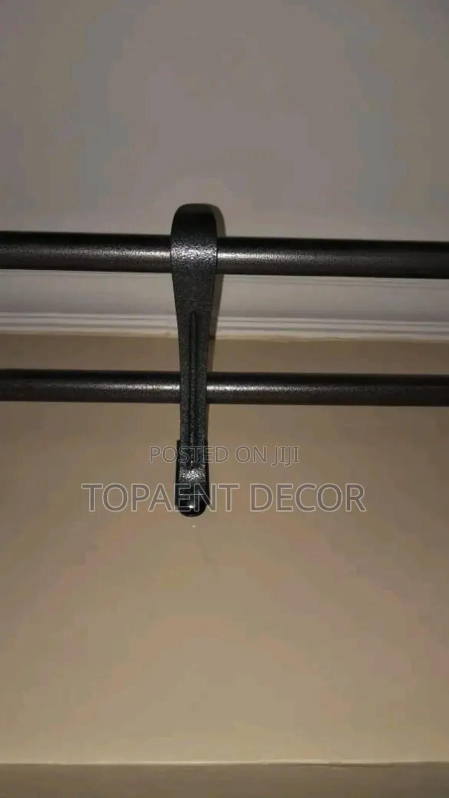 Silver Grey Double Powder Coated Window Curtains Rods