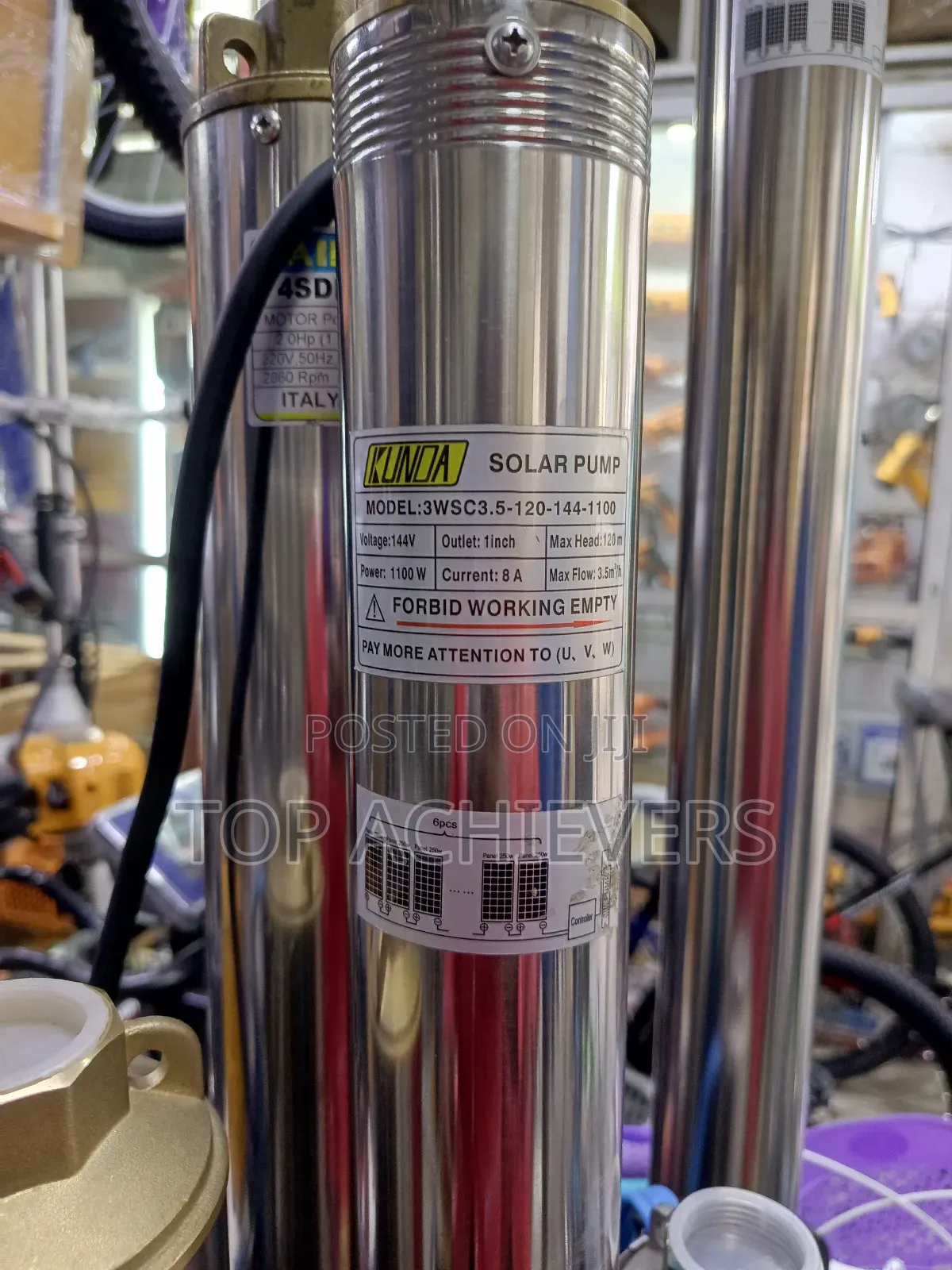 Solar Submersible Water Pump 120m 1100w(Deep Well Water Pump