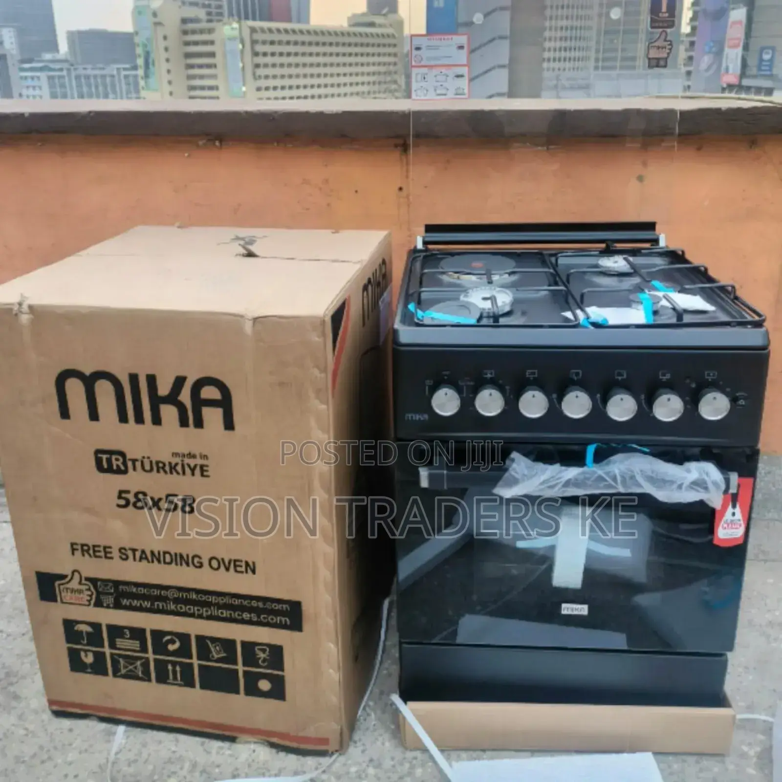 Marble Mika Standing Cooker 58*58cm 3+1 With Electric Oven