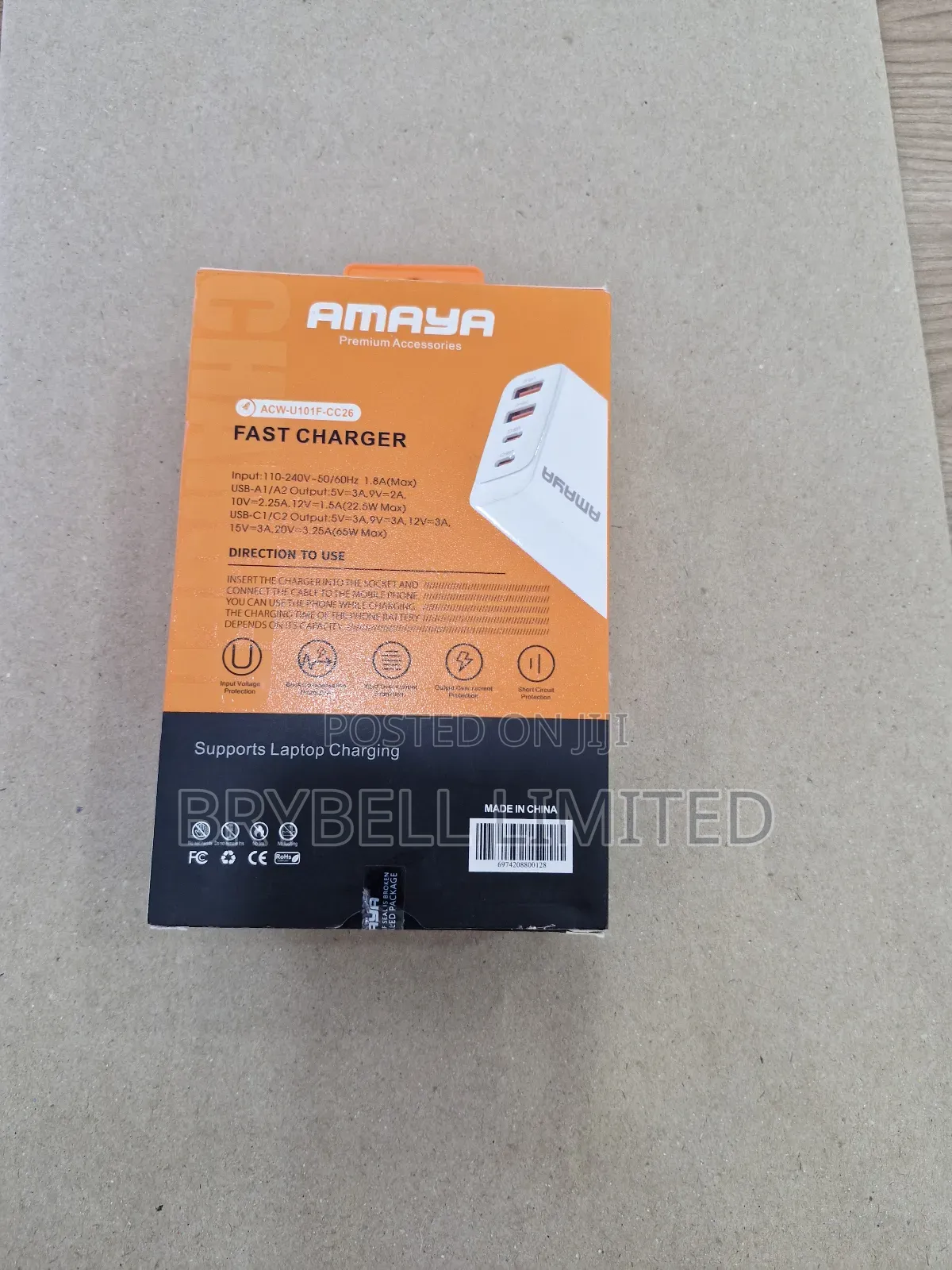 65 Watts C-C Amaya Ultra Speed Power Adapter