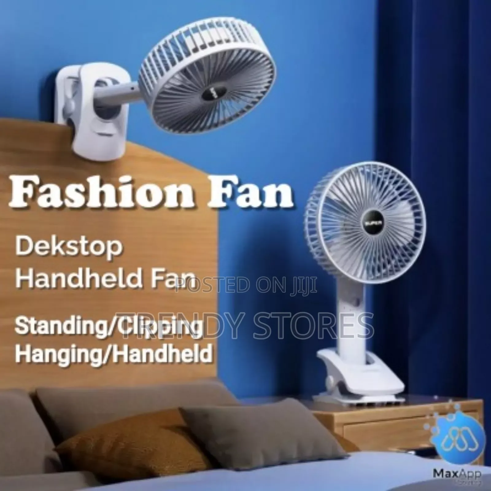 3 Speed Rechargeable Desktop Fan