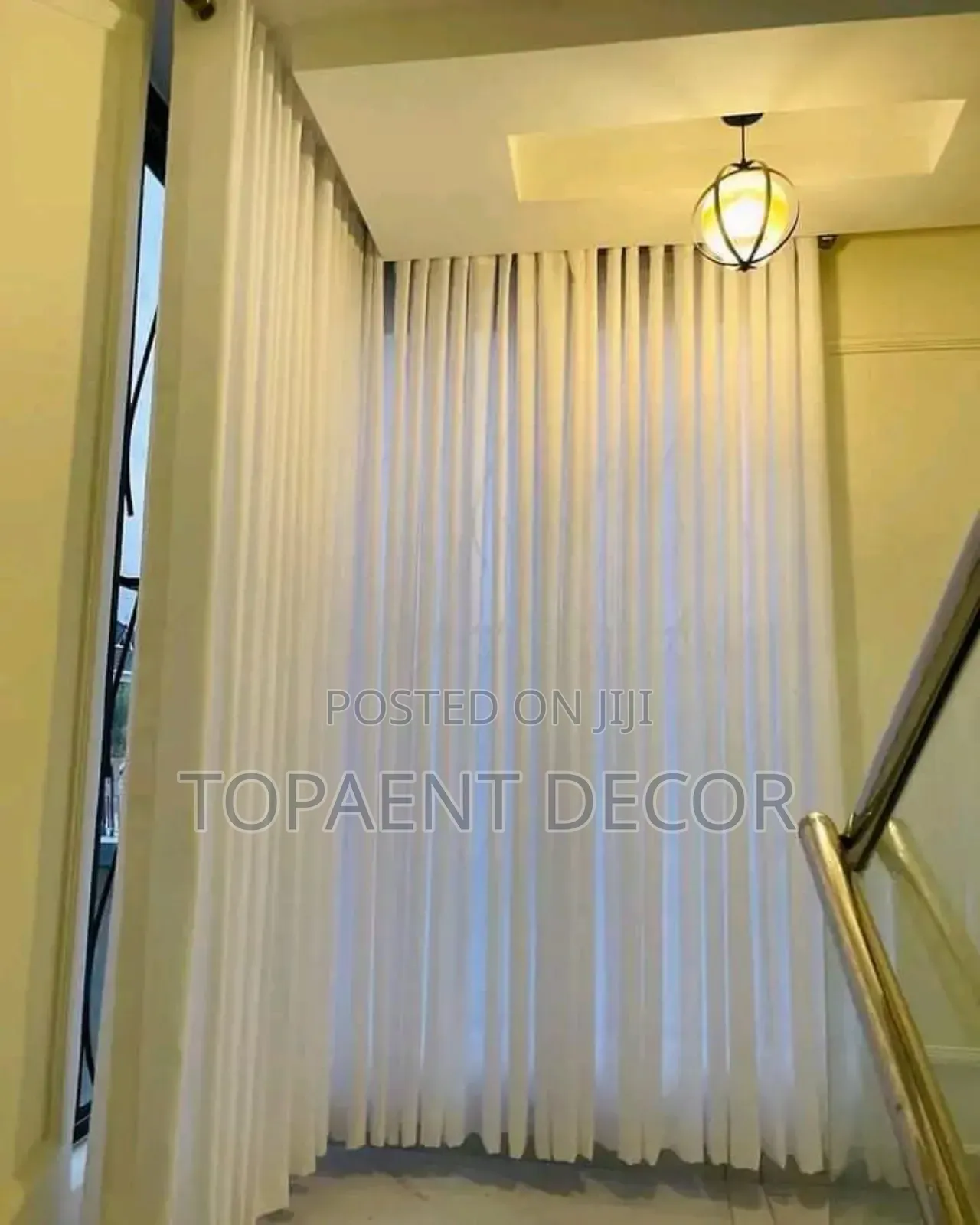 Door and Window Pure White Ring Curtains