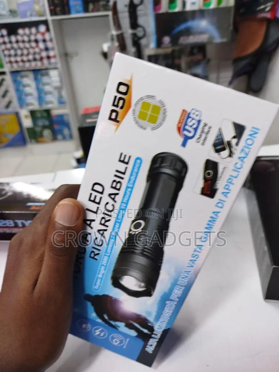 Bright LED Torch With Rechargeable LED Flashlight