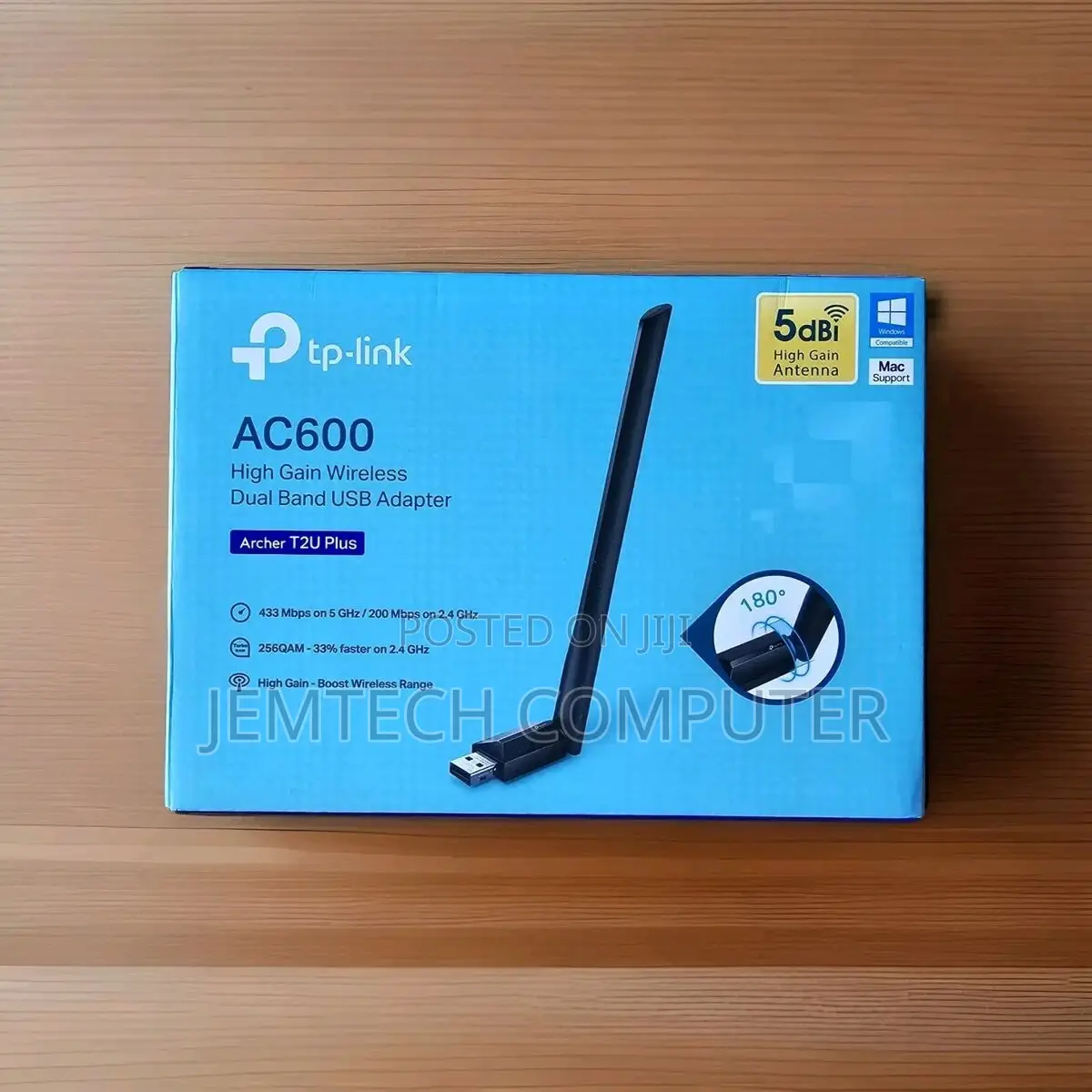 Tp-Link Ac600 Wireless Dual Band Adapter- Tl-Archer T2u Plus