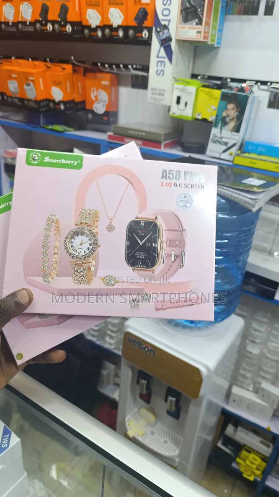 6IN 1 Smart Watch Ring Earring Bracelet Necklace Smartwatch