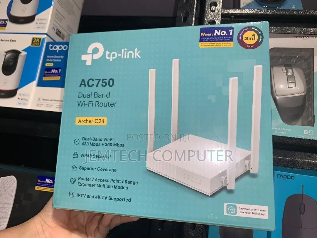 `Tp-Link Ac750 Wireless Dual Band Router - Tl-Archer C24^^