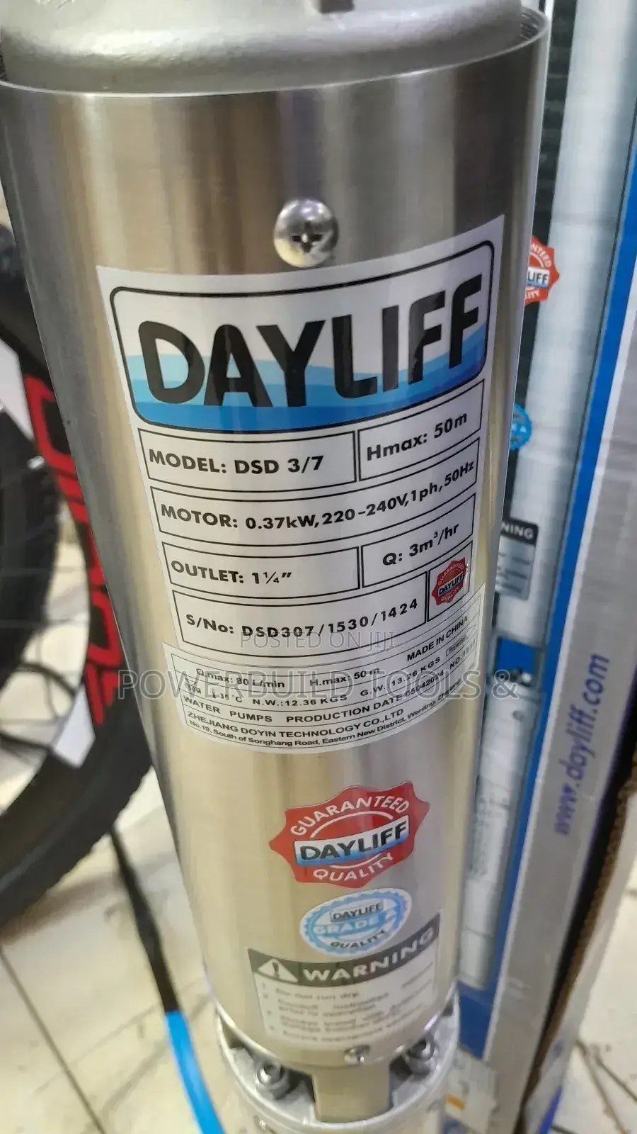 1.25 Dayliff Submersible Pump 0.5hp