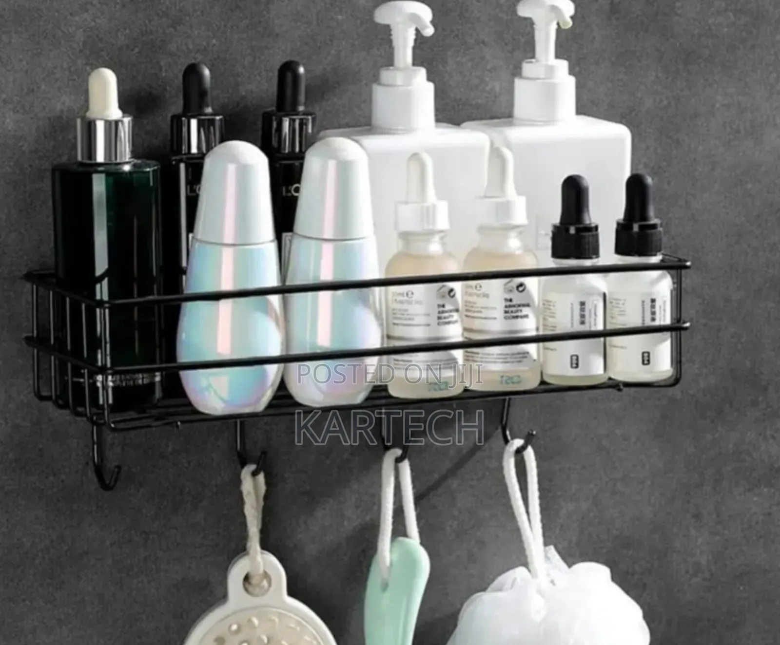 Bathroom Organizer With Hooks 28 by 10.5 by 9 Cm