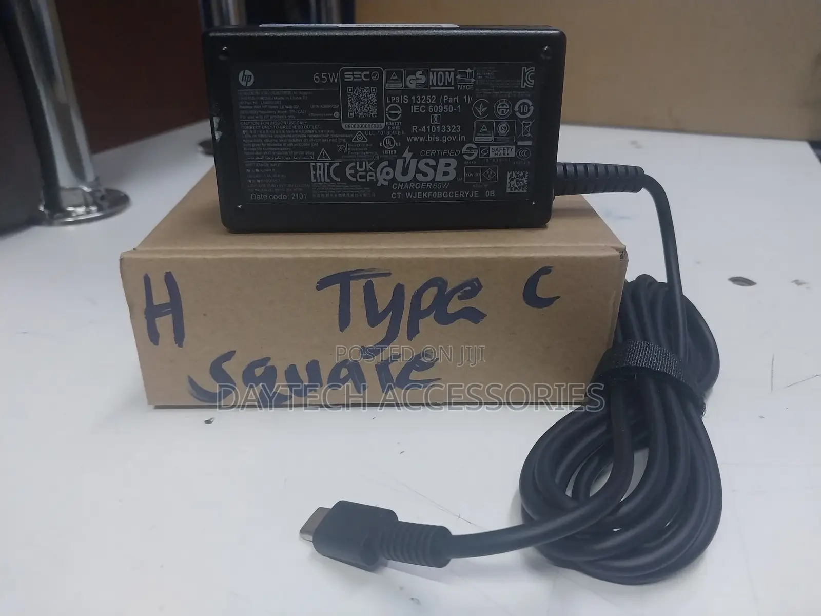 Original Hp Usb Type C Charger 65w 20 v 3.25 a Laptop Charge