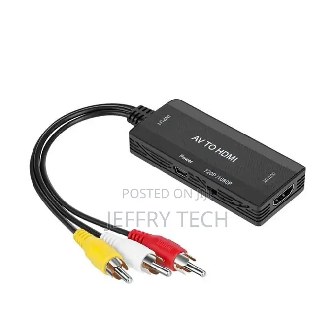 AV to HDMI Converter Scaler Adapter Games Plug and Play For