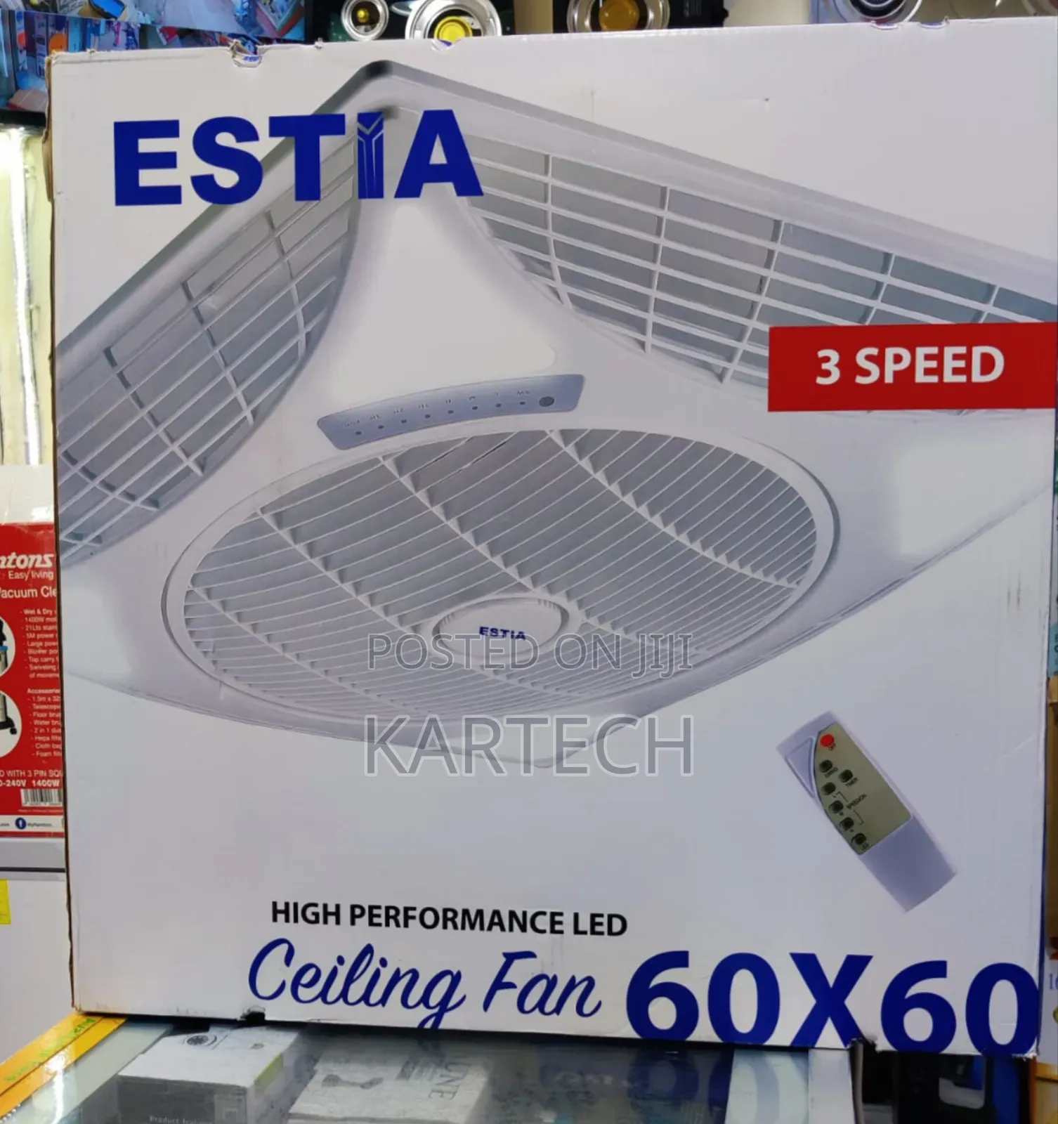 Estia 3 Speed Recessed Ceiling Louver Fan 60cmx60cm