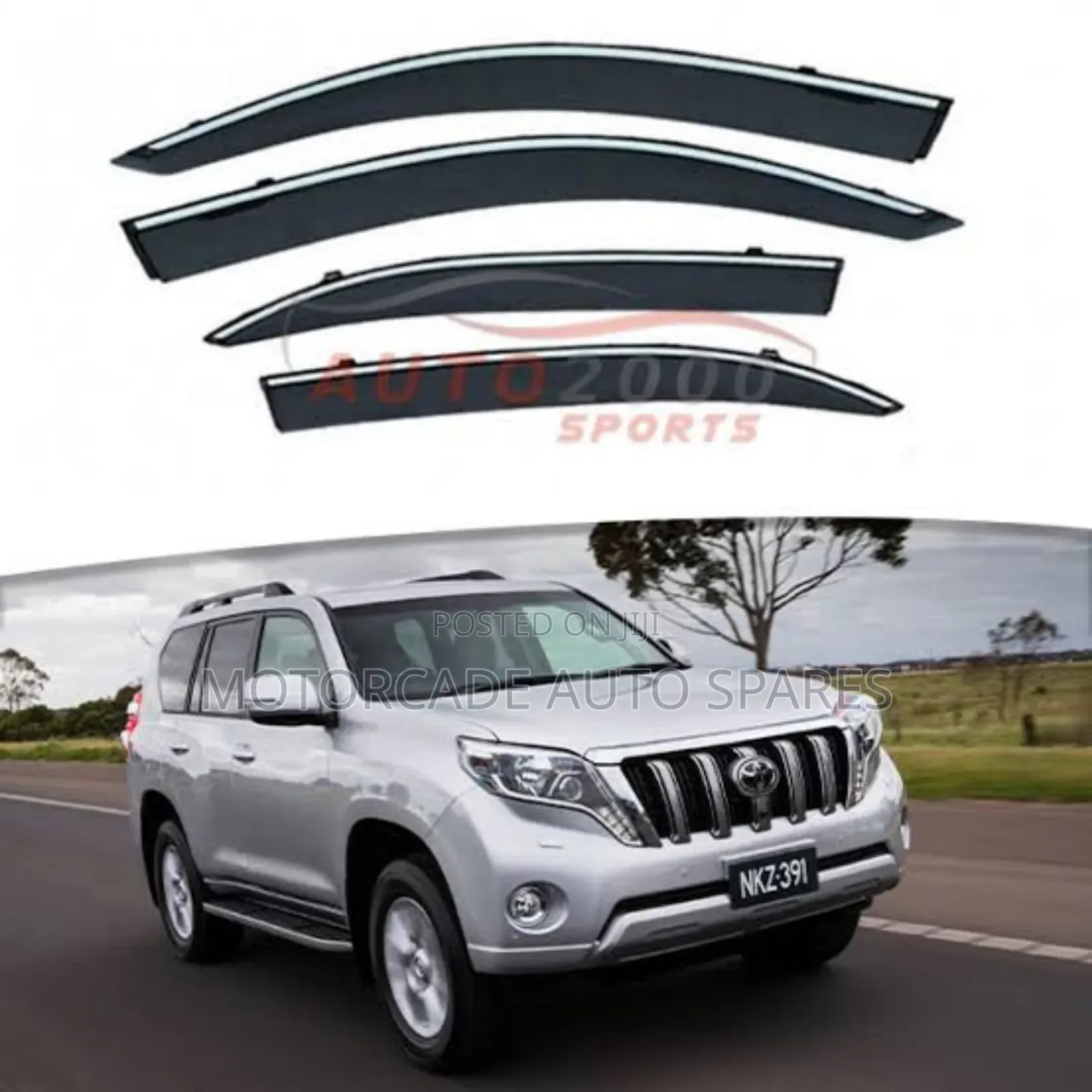 Toyota Landcruiser Prado Fj 150 2010-2020 Window Sun Visors