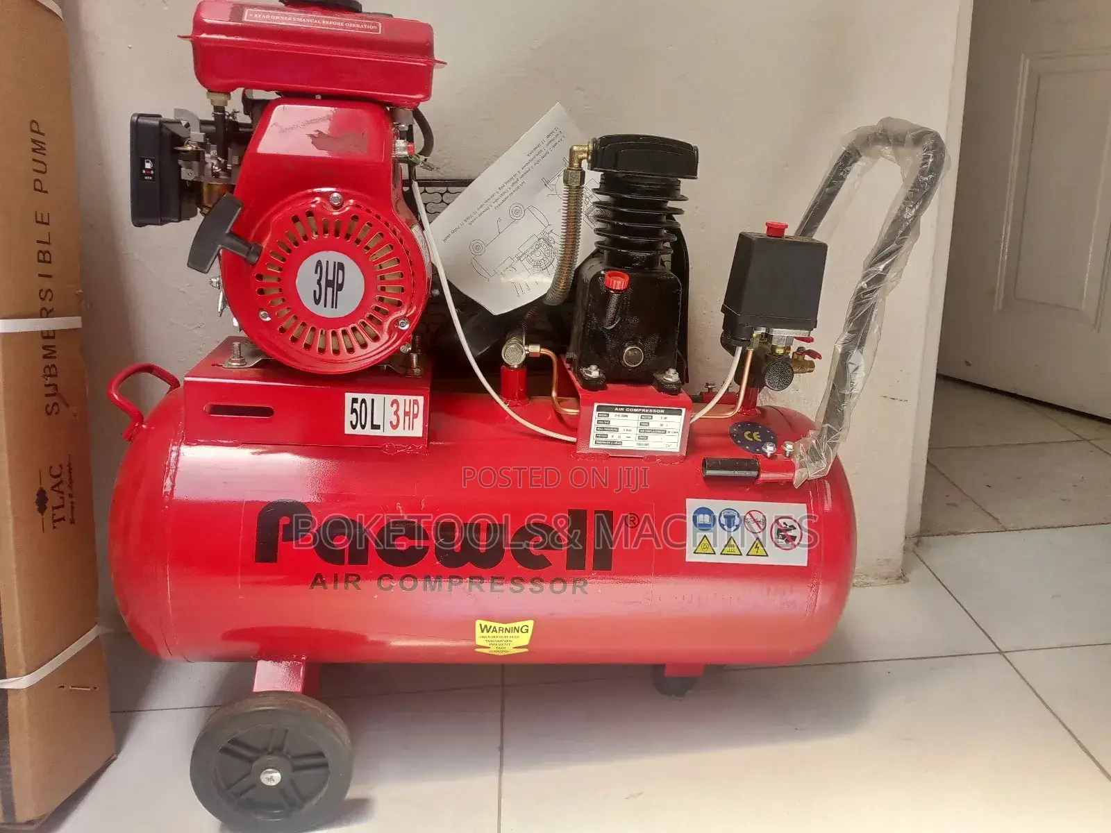 Pacwell 50L Petrol Air Compressor