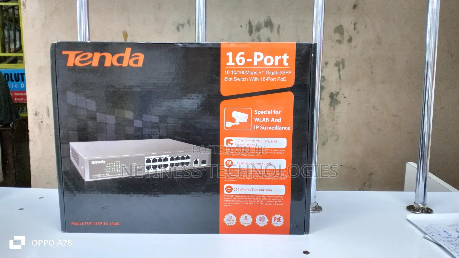 Tenda 16 Port Gigabit Poe Switch