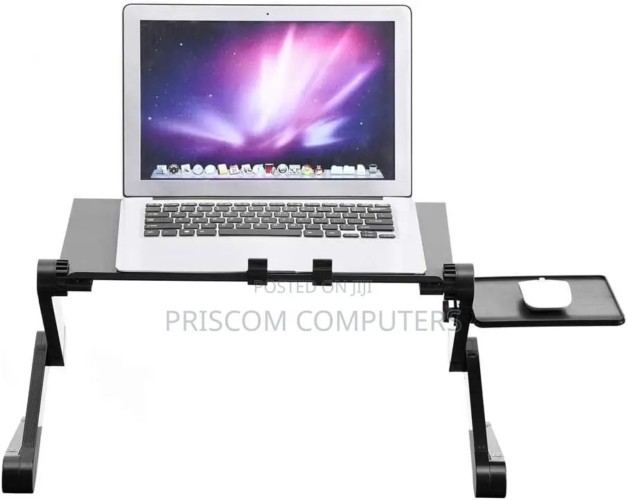 Portable Adjustable Aluminum Laptop Desk Stand CPU Fans