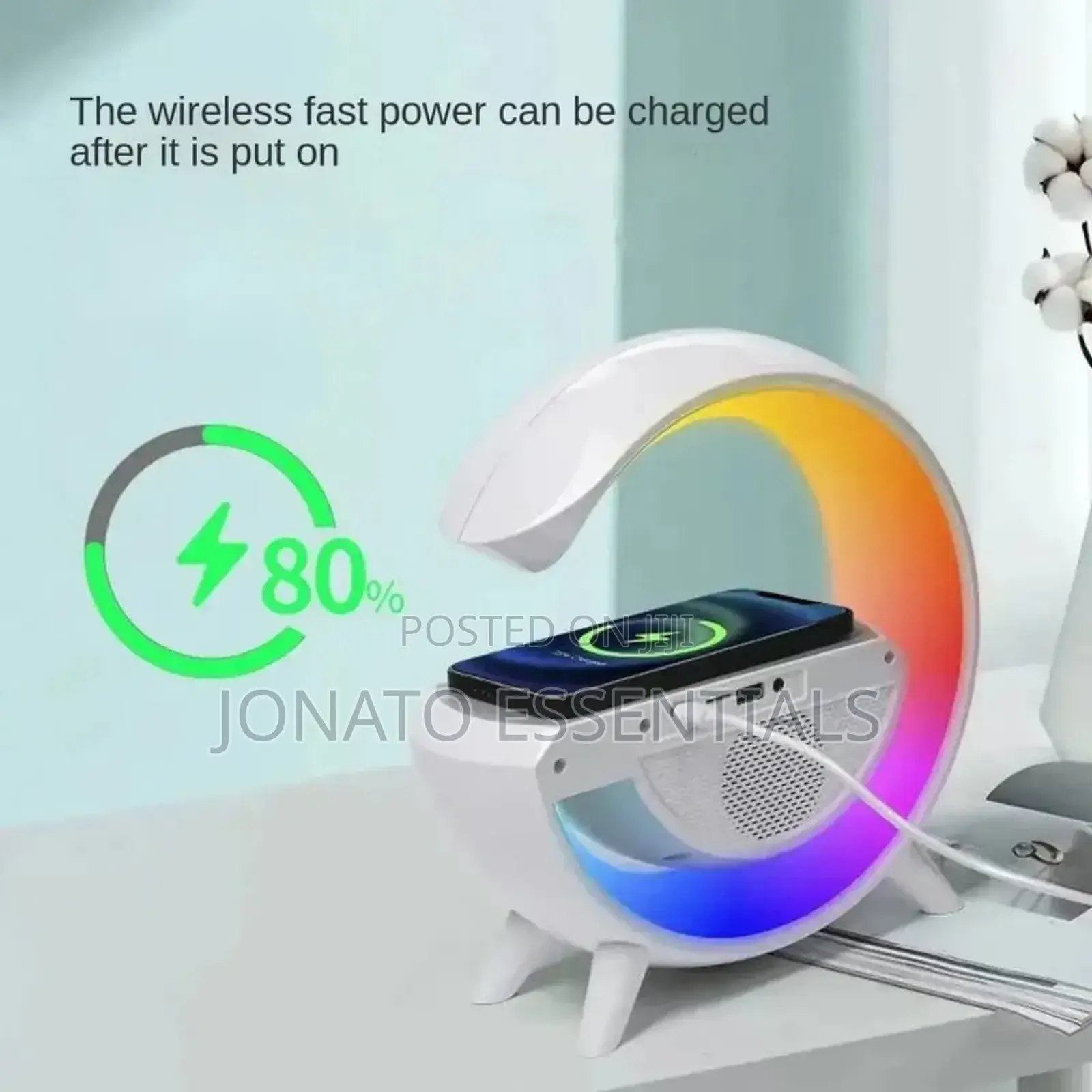 Led Lamp With Bluetooth Speaker and Wireless Charger
