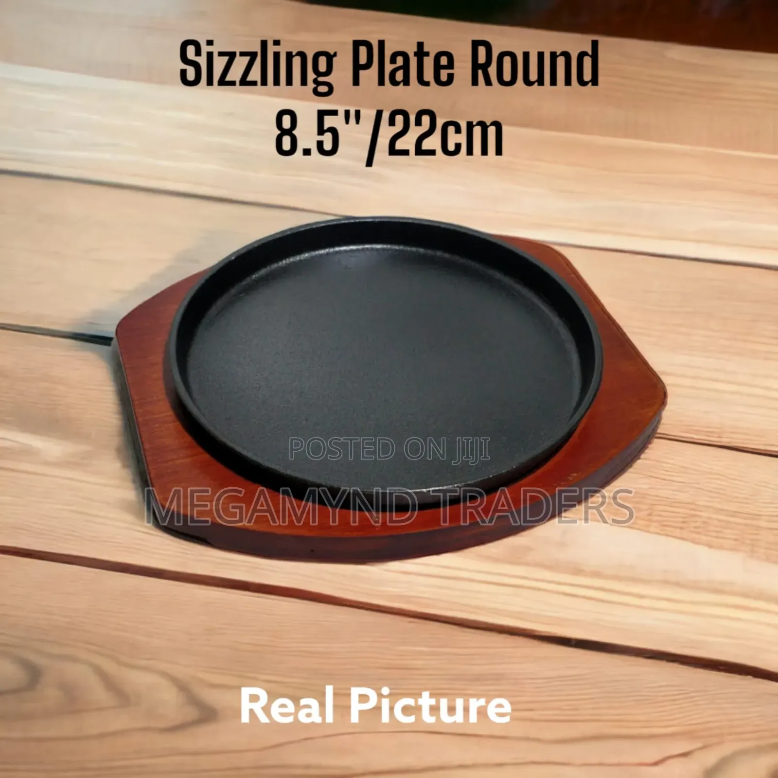 Hot Sizzling Plate+Bamboo Holder