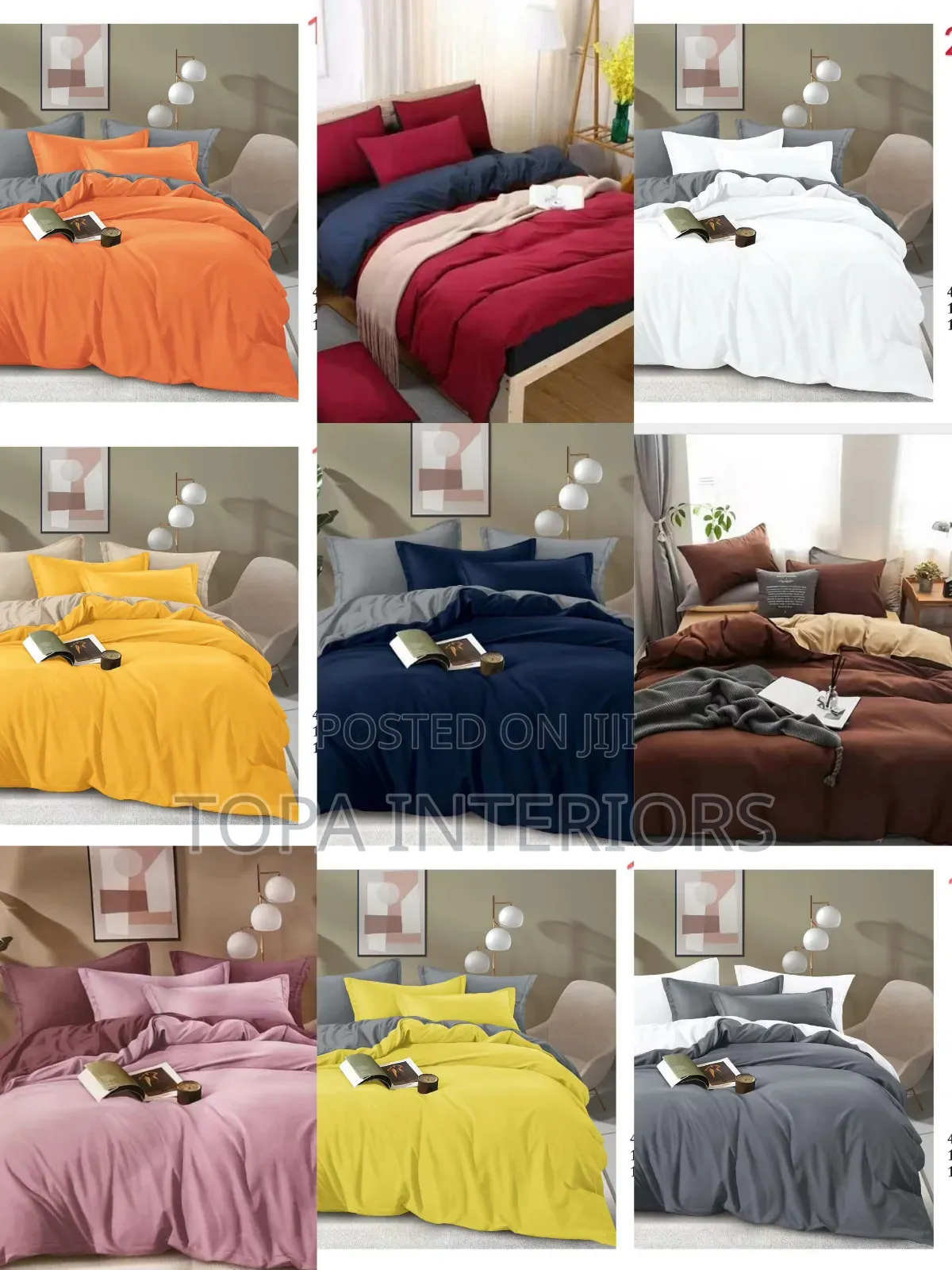 2 Sided Cotton Duvet Covers PLAIN COTTON DUVET COVERS