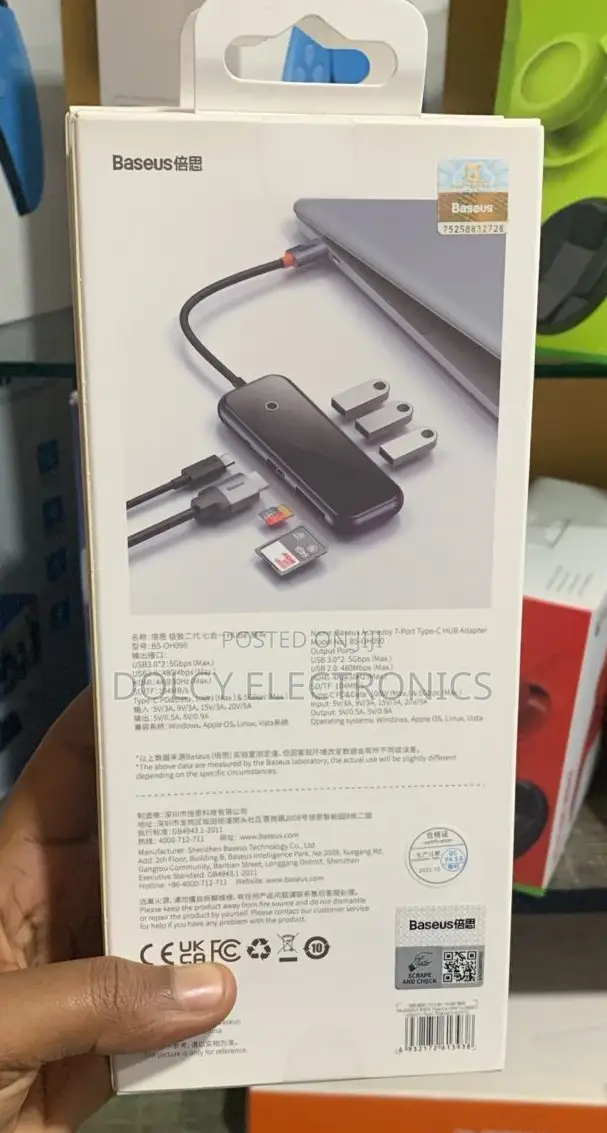 Baseus Acmejoy 7-Port Type-C HUB Adapter