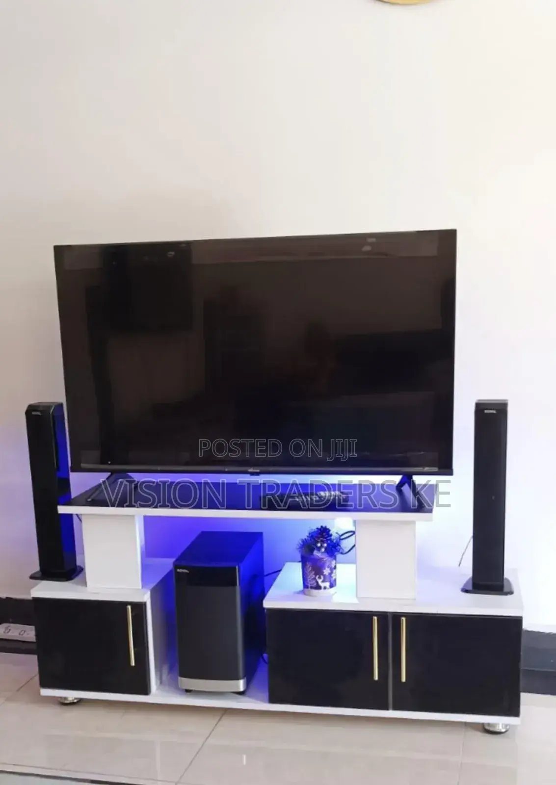 Classic Istanbul 2 Tv Stand With Led Light 120x30x60 Cm