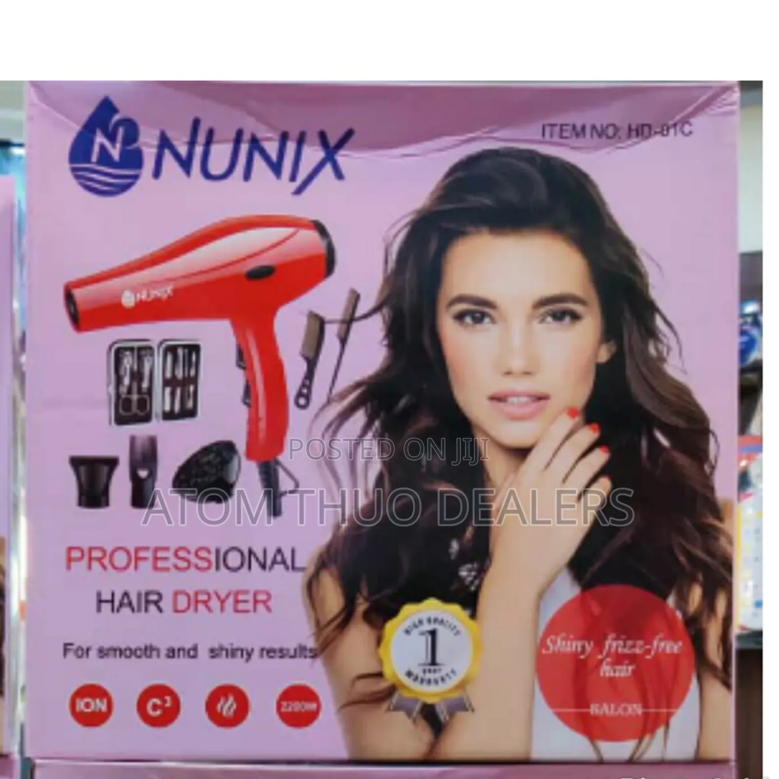 New Nunix 01C Proffesional Blowdry With Accesories