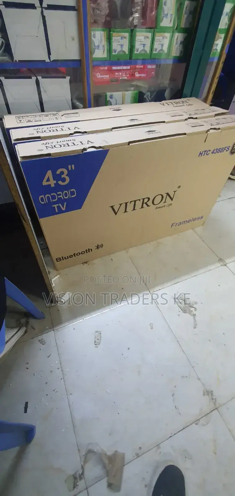 43 Inch Smart Android Frameless Vitron 43" With Bluetooth Tv